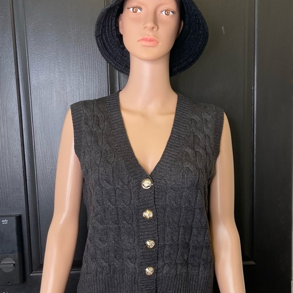 Locachy Women’s V Neck Sleeveless Knit Sweater Vest Size Large (B301) - Picture 3 of 6